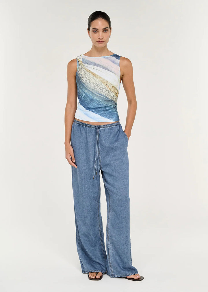 Talia Chambray Relaxed Pant