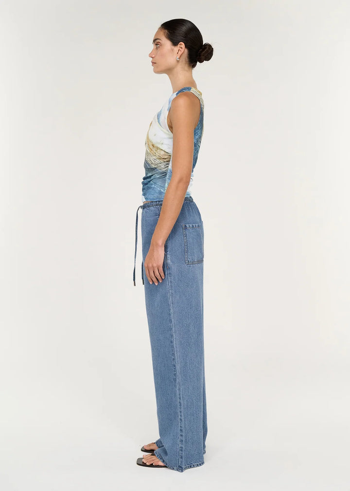 Talia Chambray Relaxed Pant