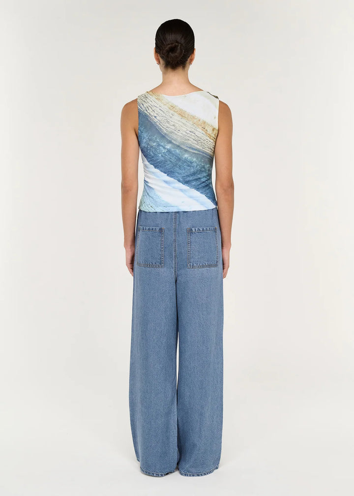 Talia Chambray Relaxed Pant