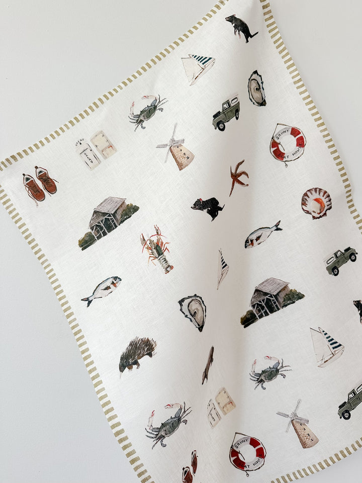 Tasmania Linen Tea Towel