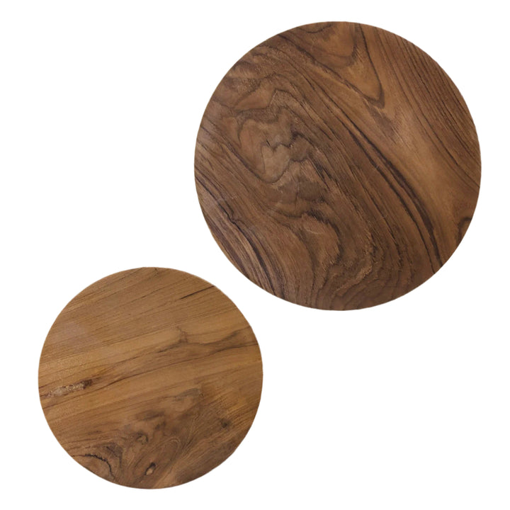 Hand Carved Teak Round Plate