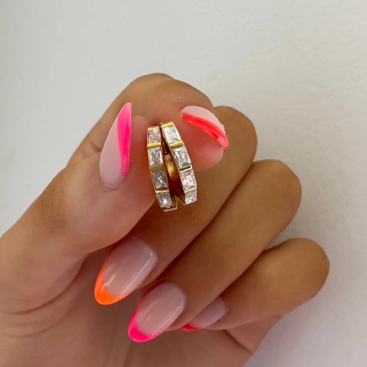 Undefeated Gold Hoop Earrings