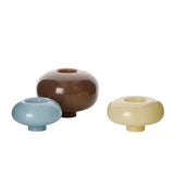 Tutti Stack 3 Piece Vase - Soft Brown /Milk Blue