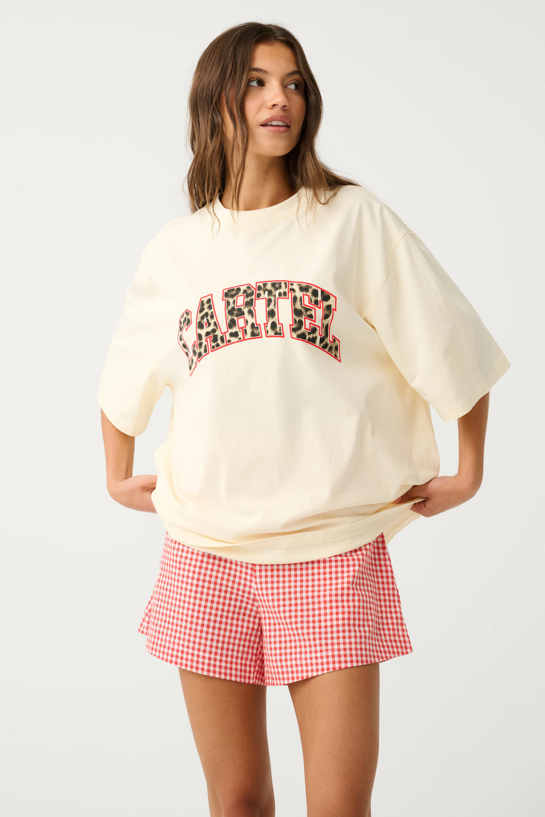 Jeana Tee - Buttermilk Leopard