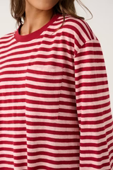Harley Long Sleeve- Plum Stripe