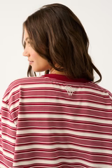 Harley Long Sleeve- Mulberry Stripe