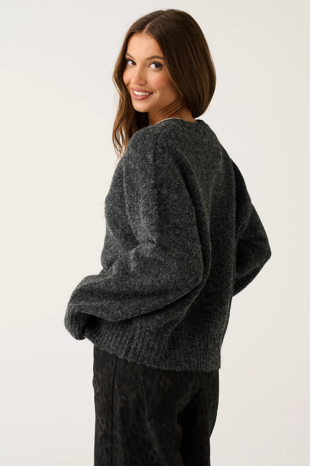Aurora Cardi- Charcoal