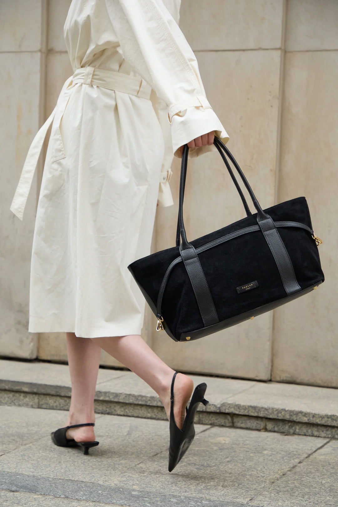 Camilla Black Suede Tote