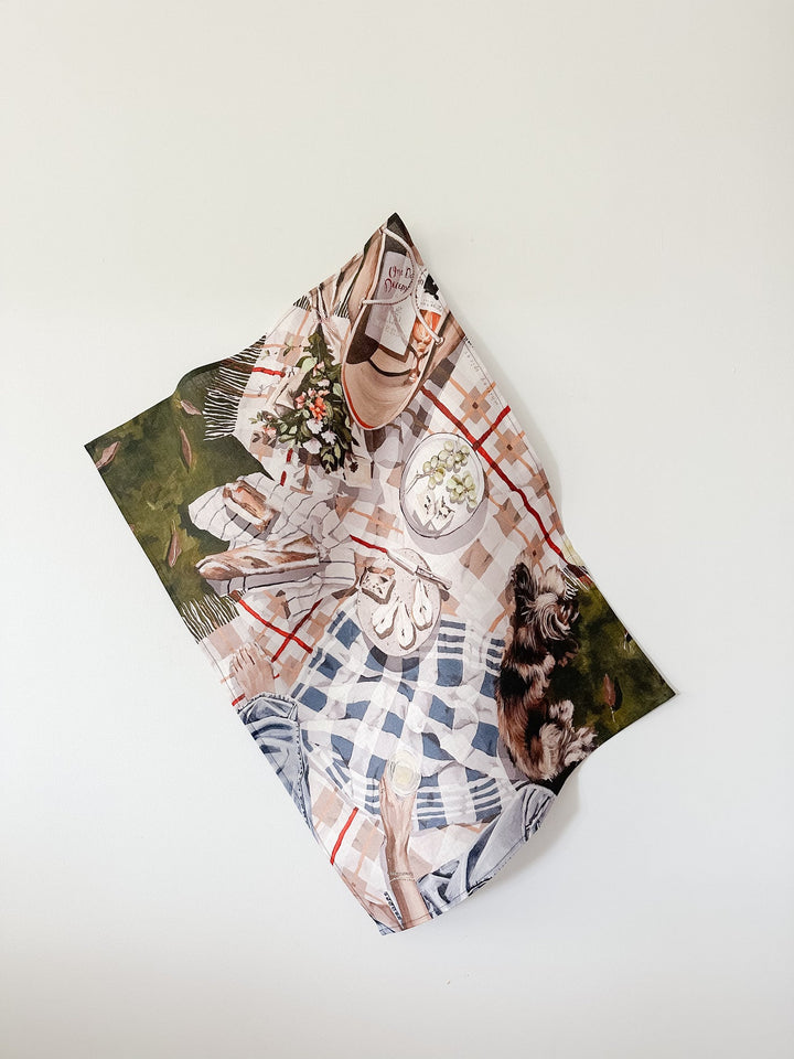 You & Me Girl  Linen Tea Towel