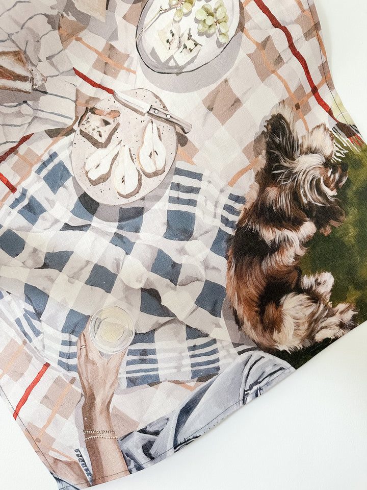 You & Me Girl  Linen Tea Towel